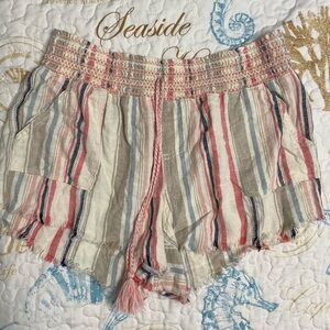 Rewash brand fringe multi color shorts